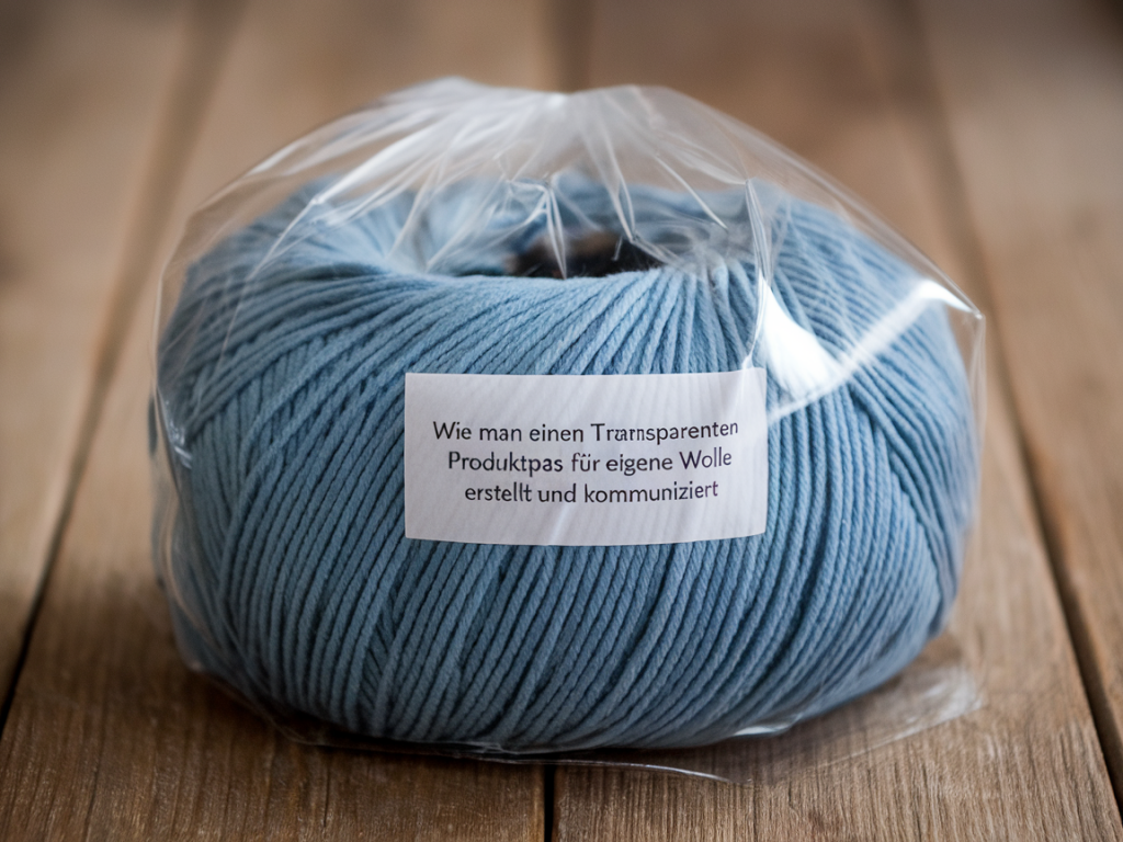 Wie man einen transparenten produktpass für eigene wolle erstellt und kommuniziert