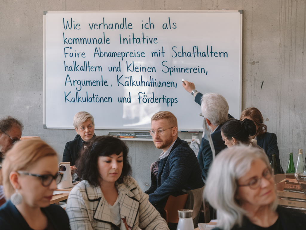 Wie verhandle ich als kommunale initative faire abnahmepreise mit schafhaltern und kleinen spinnereien: argumente, kalkulationen und fördertipps